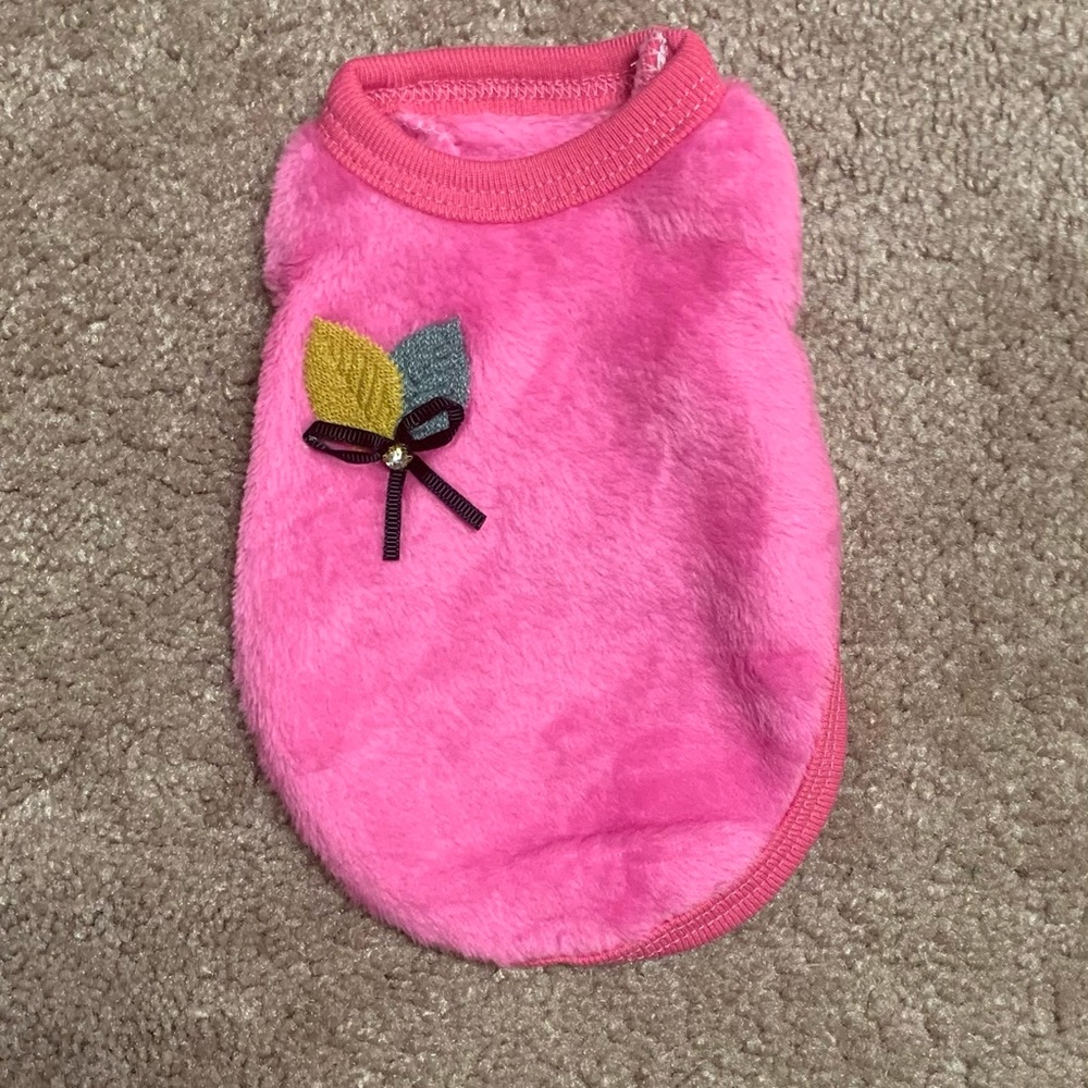 Pink Leaf Pet Sweatshirt